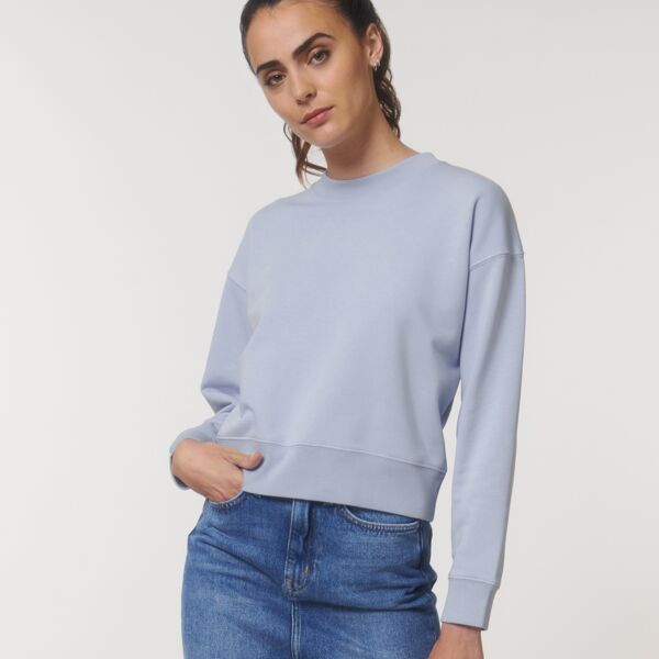 Women's Cropped Crew Neck Sweatshirt Thumbnail