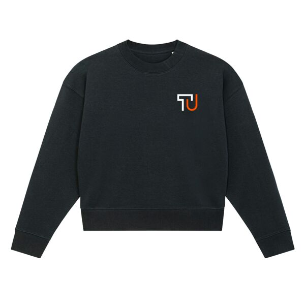 Women's Cropped Crew Neck Sweatshirt Thumbnail