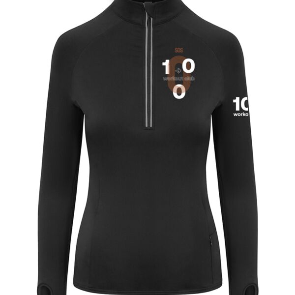 100 Club Cool-Flex Girlie Half Zip Top Thumbnail