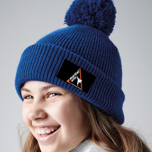 Junior reflective bobble beanie Thumbnail