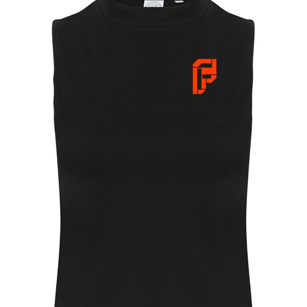 Women's high neck crop vest Thumbnail