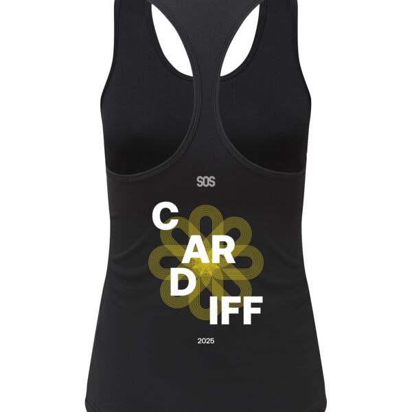 Women’s Recycled Performance Slim Racerback Vest - Hyrox Cardiff Thumbnail