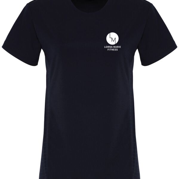 Womens Embossed Panelled Tshirt Thumbnail