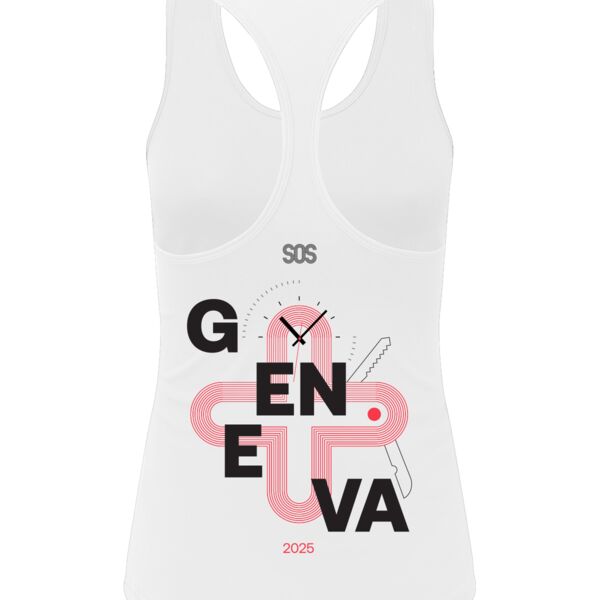 Women’s Recycled Performance Slim Racerback Vest - Hyrox Geneva Thumbnail