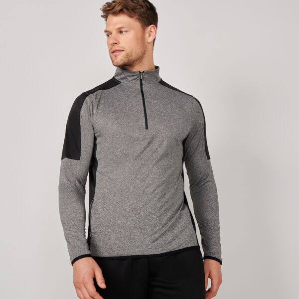 Contrast Zip Neck Midlayer Top Thumbnail