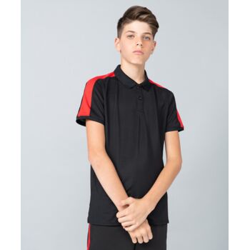 Kids Contrast Panel Piqué Polo Shirt Thumbnail